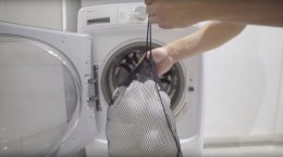 Nätpåse för filterbollar RIO FIberTech tvätt i tvättmaskin