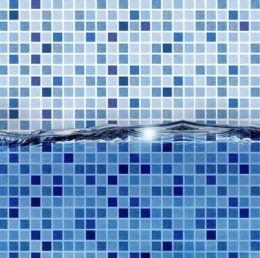 mosaikliner stålväggspool ovan mark