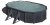 Riopool Graphite oval 500x300/120 svart stålväggspool ovan mark nedgrävd pool eller inbyggd i tralldäck antracit