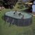 Riopool Graphite oval 500x300/120 svart stålväggspool ovan mark nedgrävd pool eller inbyggd i tralldäck antracitgrå