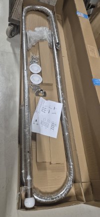 Däckstege PREMIUM för 122 & 132cm pool, rostfritt stål, avtagbar - OUTLET