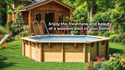 Familypool 400 trädgårdspool fristående träpool