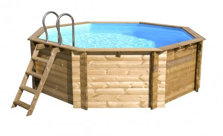 Familypool 500 rund oktagonal fristående pool ovan mark