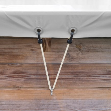 Vinteröverdrag Familypool träpool 640 6,4x4 oval oktagonal formskuren Grå, Version P