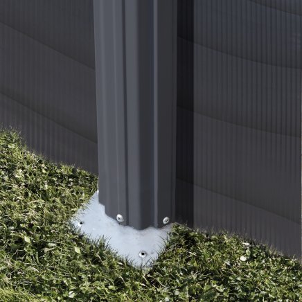 Riopool Graphite 350/120 svart stålväggspool ovanmark nedgrävd eller inbyggd i trädäck