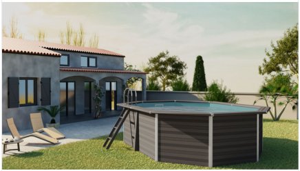 Rio Kompositpool i träkomposit