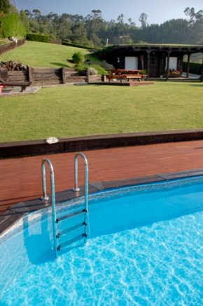 Riopool avtagbar däckstege lejdare för pool ovanmarkspool inbyggd indäckad