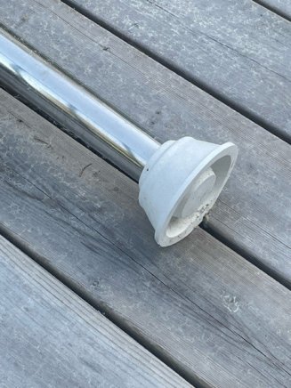 Gummifot för Däckstege rostfri, 1 st
