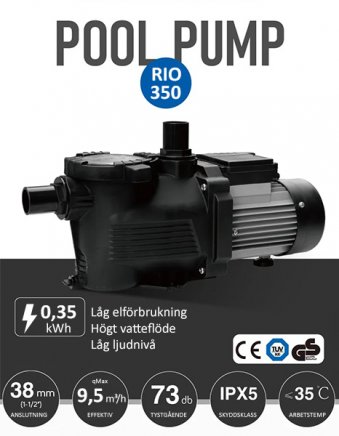 Rio350 Poolpump 350w 350W qmax10m³/h