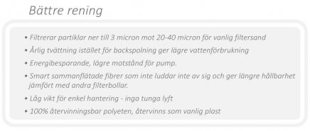 Riopoool Fibertech Filterbollar - filtermedia för pool reningsverk sandfilter poolrening filterkulor