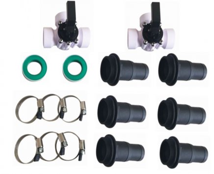 delar by-pass för poolvärmepump med två trevägsventiler