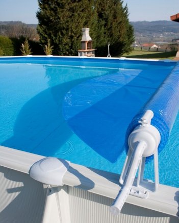 Upprullare för pooltäcke / solfolie