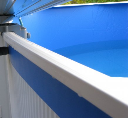 Överhäng overlap mosaikliner 350 / 132 stålväggspool ovan mark