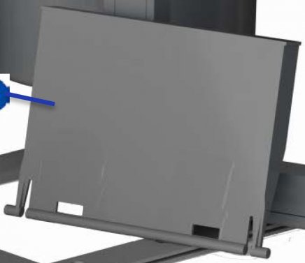 Flottör Graphite grå vipplucka för bräddavlopp