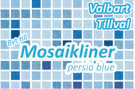 Byt till Mosaikliner Persian Blue för ovanmarkspool