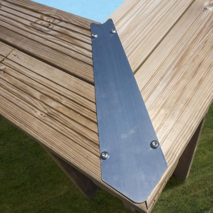 Familypool poolsarg är förstärkt med metallfästen