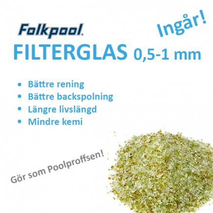 Filterglas för bättre rening Riopool Laguna Storpool