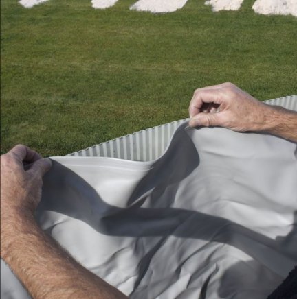 Riopool Graphite 460/132 Grå exklusiv liner poolduk