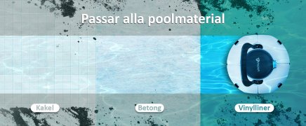trådlös poolrobot städare bottendammsugare för ovan mark