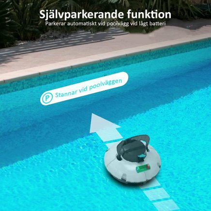 trådlös poolrobot städare bottendammsugare för ovan mark