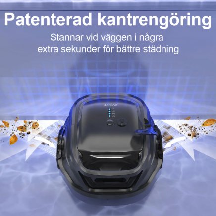 Poolrobot Wybot A1 patenterad extra kantrengöring