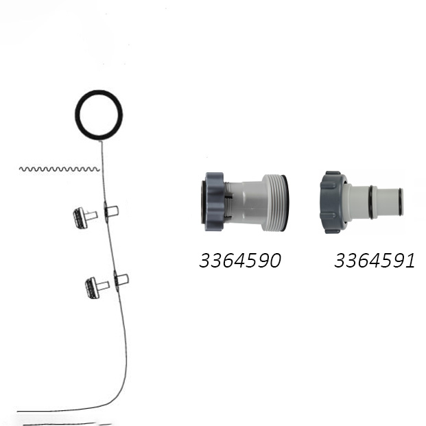 Slangkoppling Intex pool utlopp till 40mm utv. gäng till 38mm slang