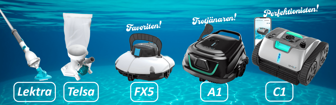 Poolrobot poolstädare ifrån Riopool Frisbee A1 C1 wybot 